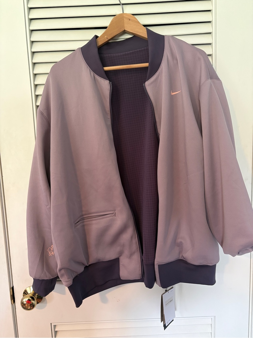 Nike Light Lavender Jacket with Dark Plum Lining